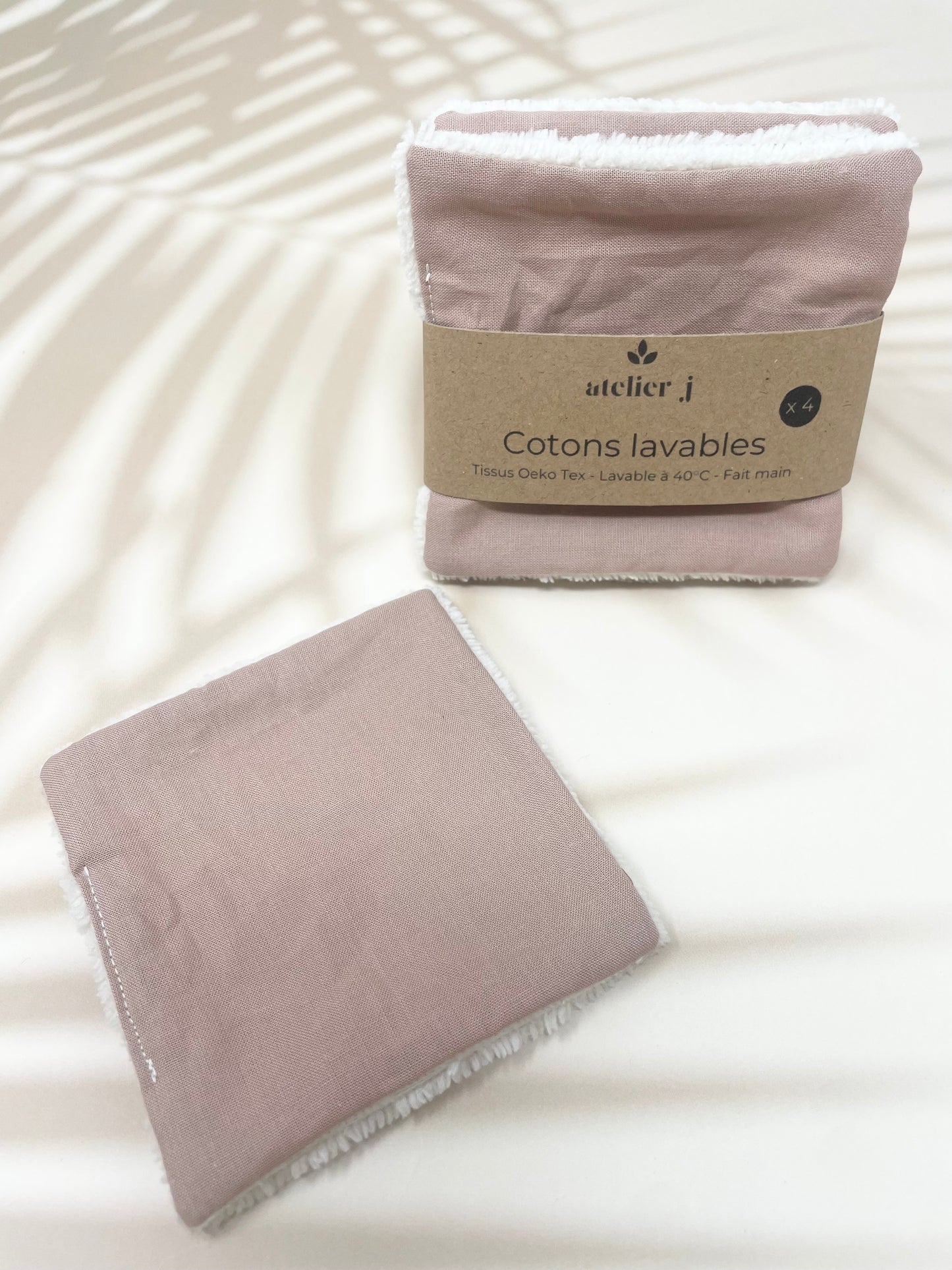 Cotons lavables - Lingettes démaquillantes Zéro déchet lot de 4
