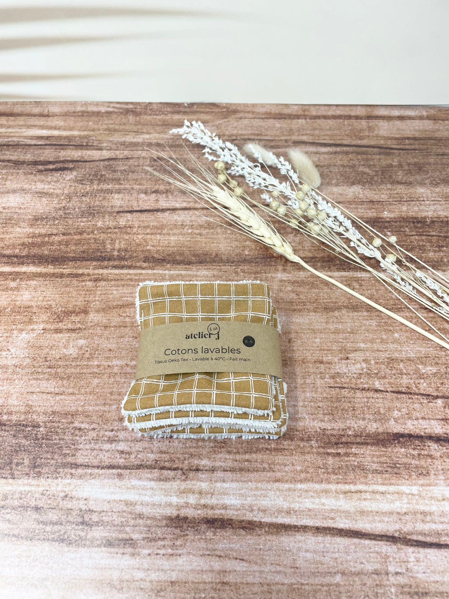 Petits cotons lavables - lingettes démaquillantes zéro déchet en lot de 4
