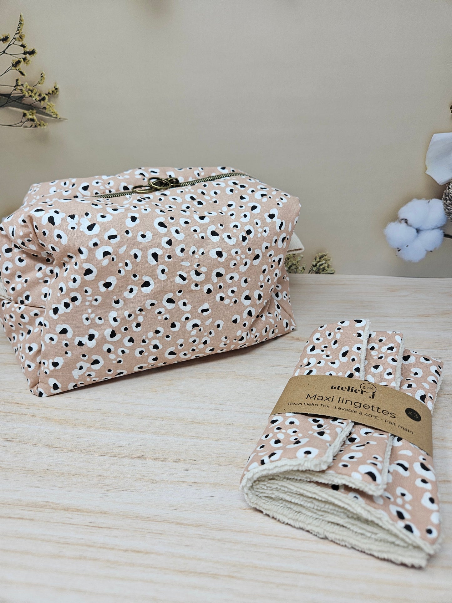Trousse de toilette avec poche intérieure élastique - grande capacité