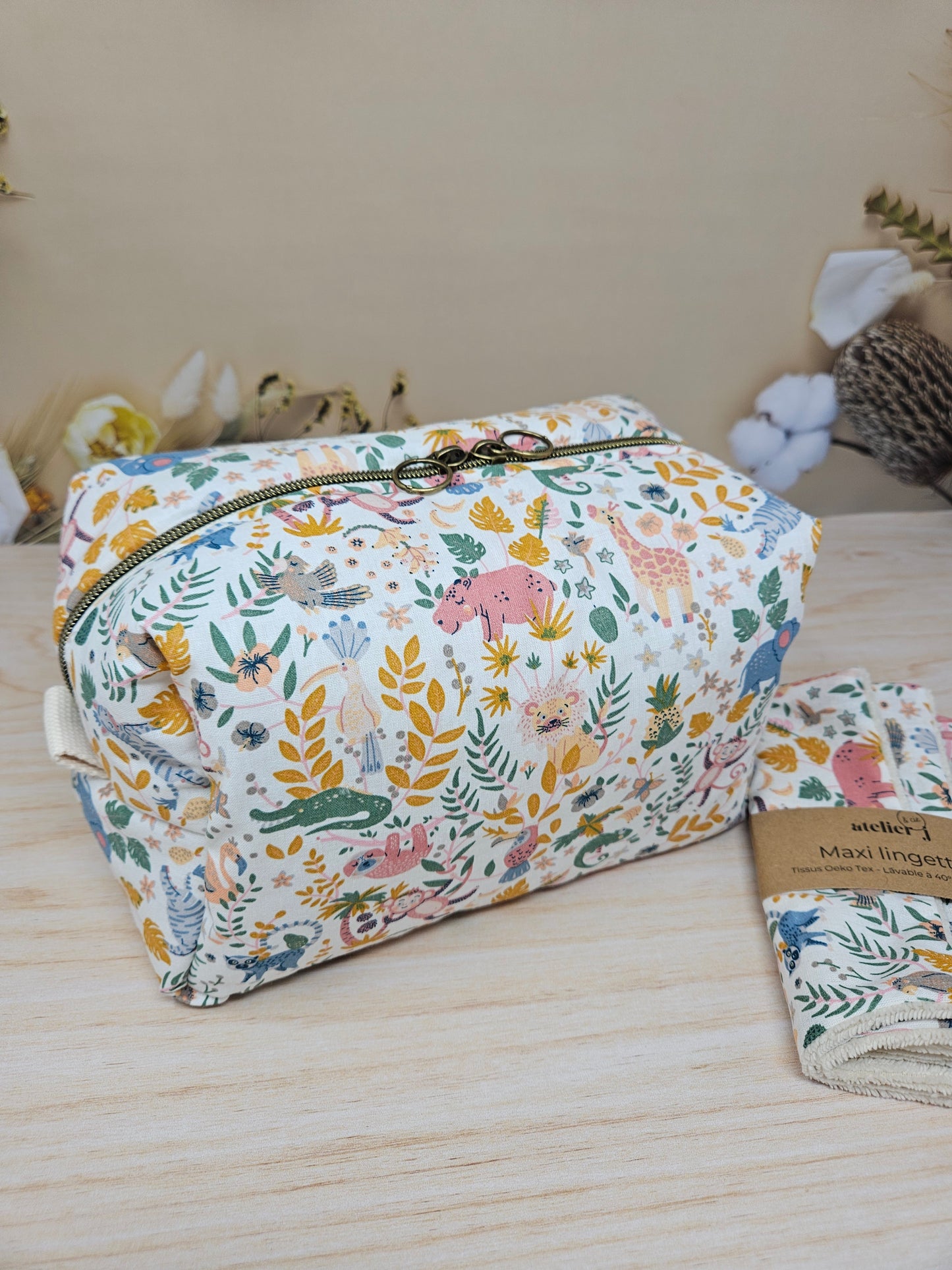 Trousse de toilette avec poche intérieure élastique - grande capacité