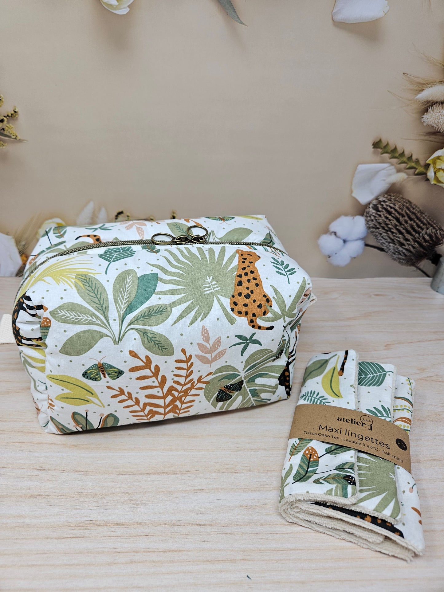 Trousse de toilette avec poche intérieure élastique - grande capacité