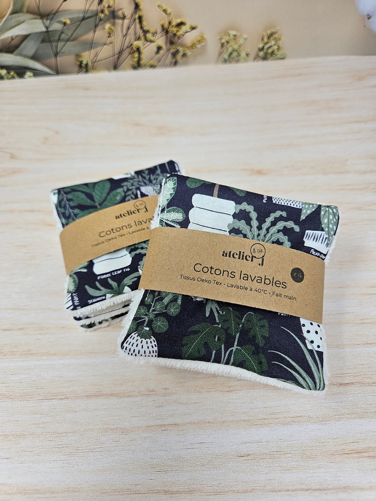 Petits cotons lavables - lingettes démaquillantes zéro déchet en lot de 4