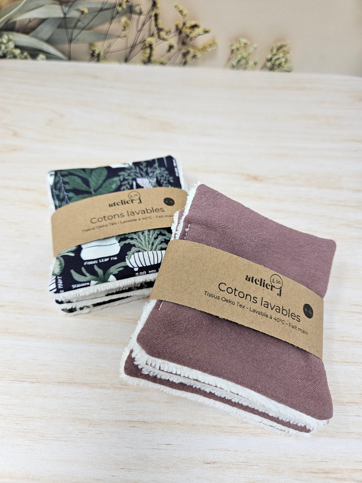 Petits cotons lavables - lingettes démaquillantes zéro déchet en lot de 4