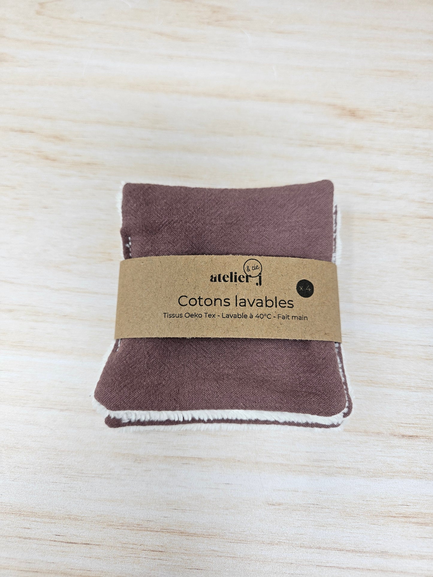 Petits cotons lavables - lingettes démaquillantes zéro déchet en lot de 4