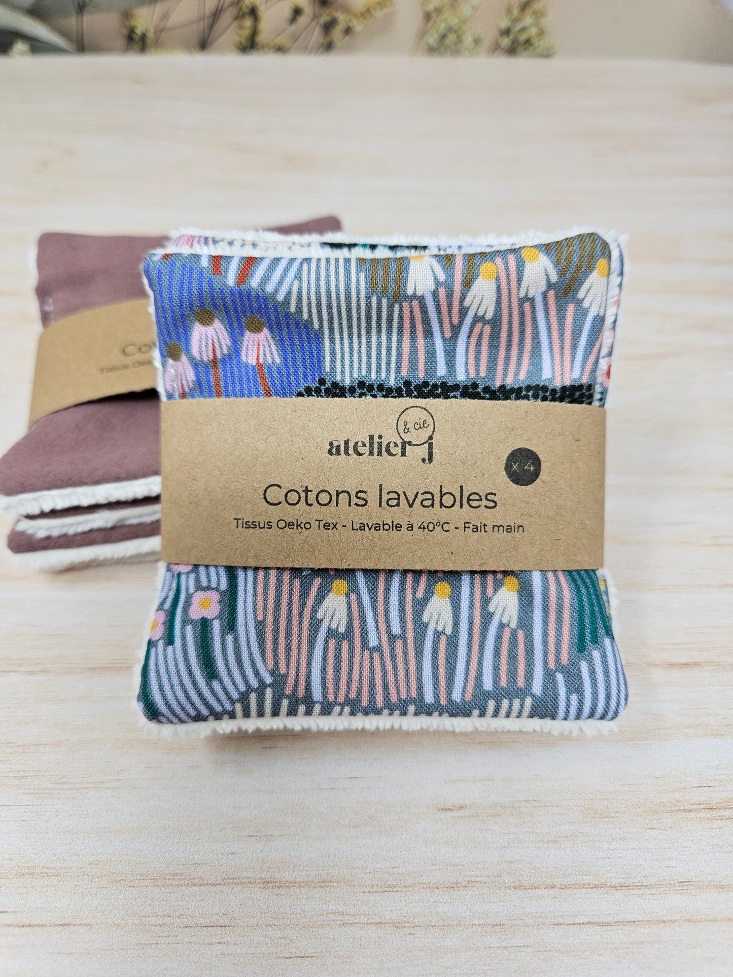 Petits cotons lavables - lingettes démaquillantes zéro déchet en lot de 4