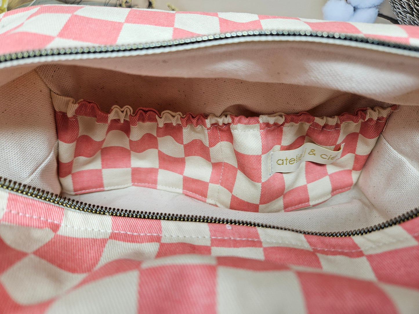 Trousse de toilette avec poche intérieure élastique - grande capacité