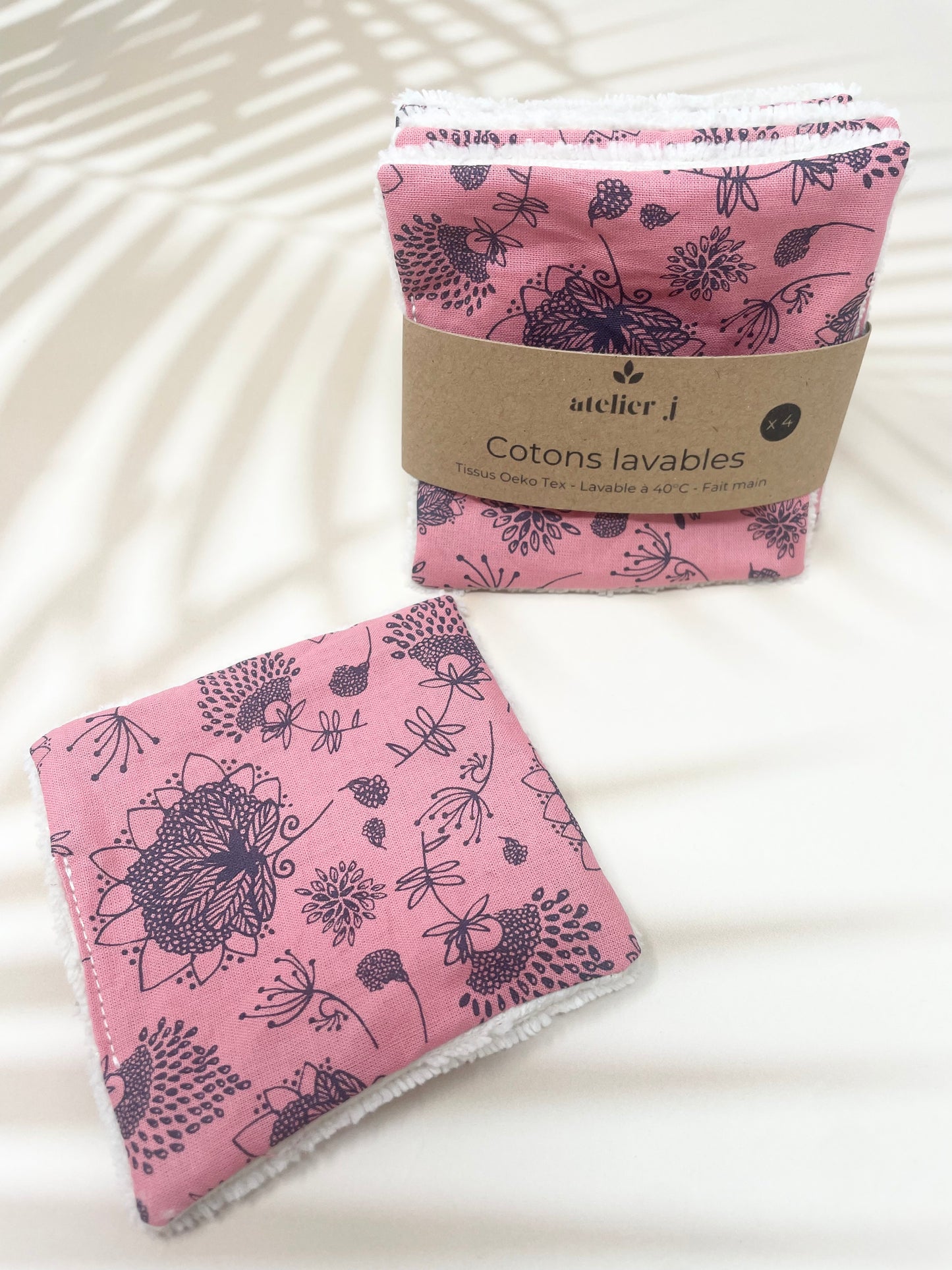 Cotons lavables - Lingettes démaquillantes Zéro déchet lot de 4
