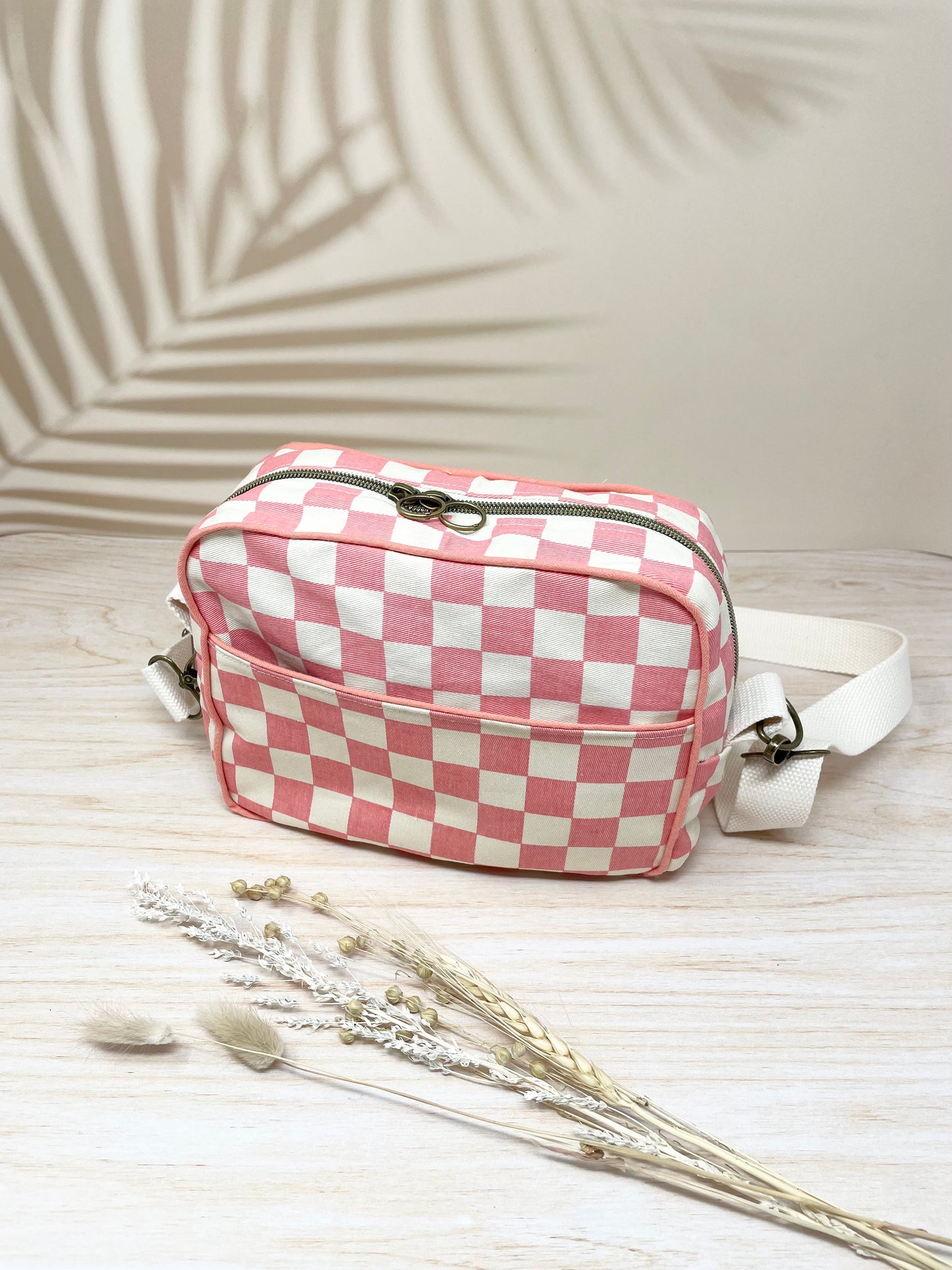 Sac bandoulière à damier
