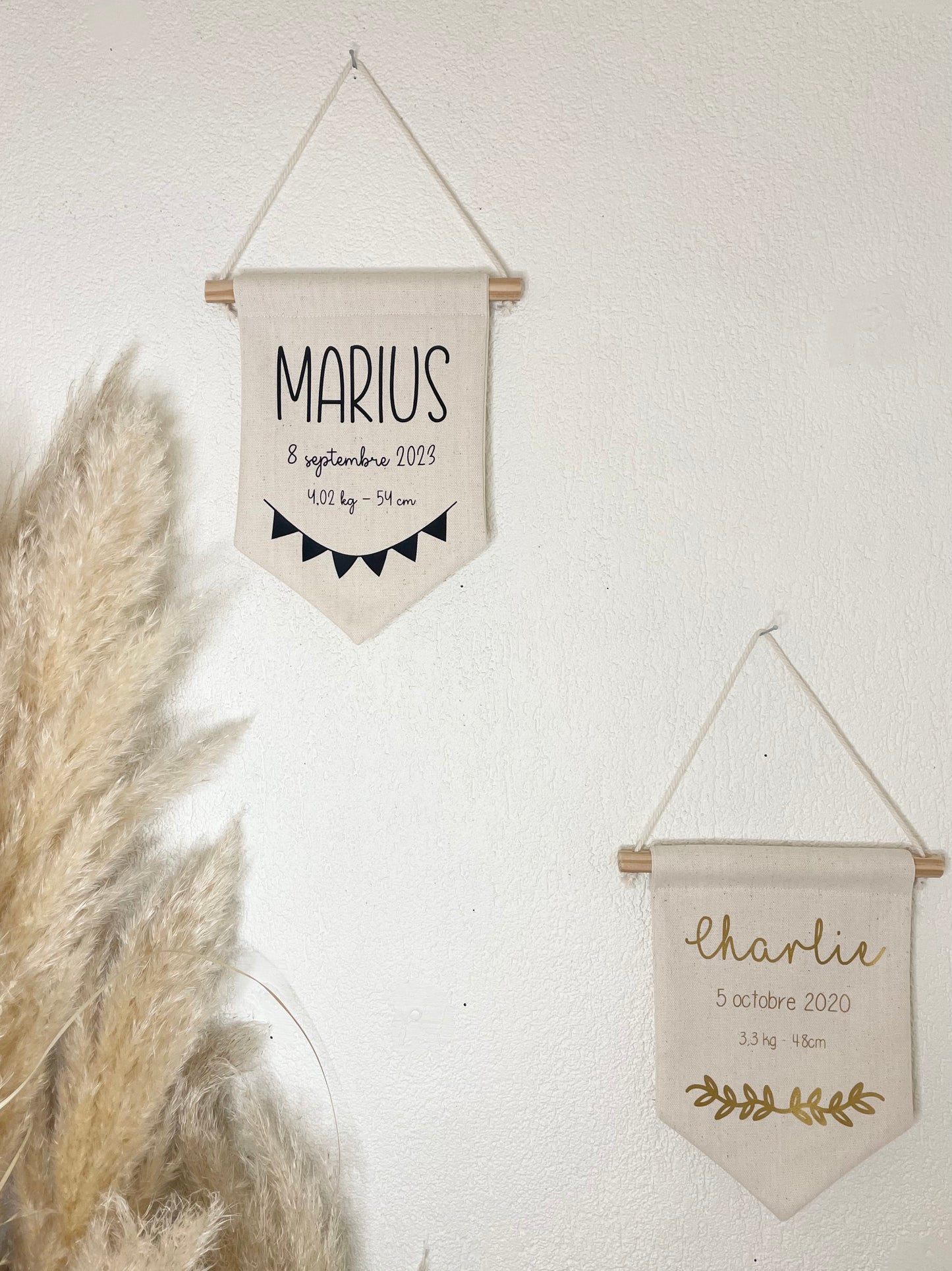 Bannière de naissance personnalisée