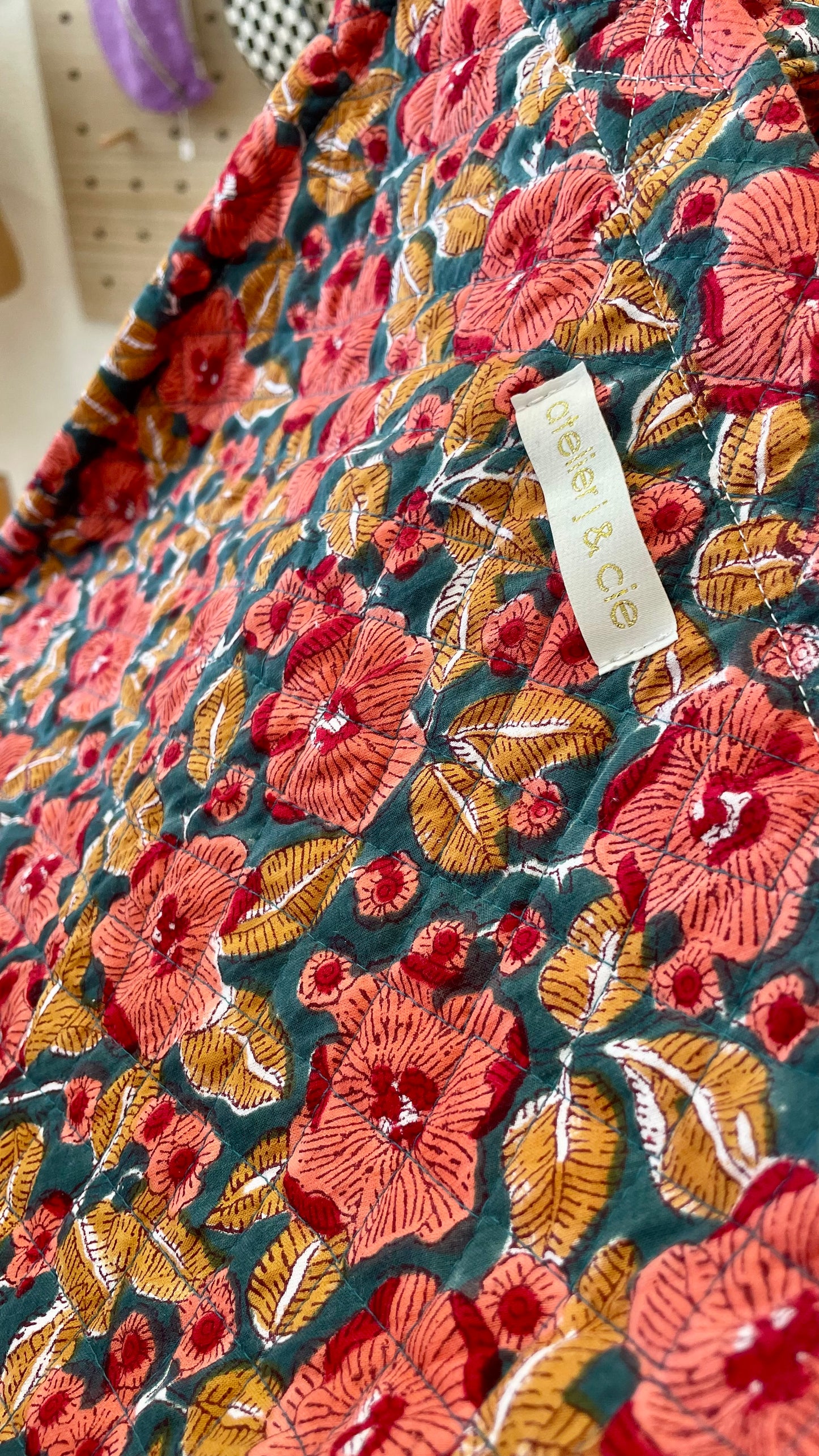 Cabas matelassé - Collection motifs indiens
