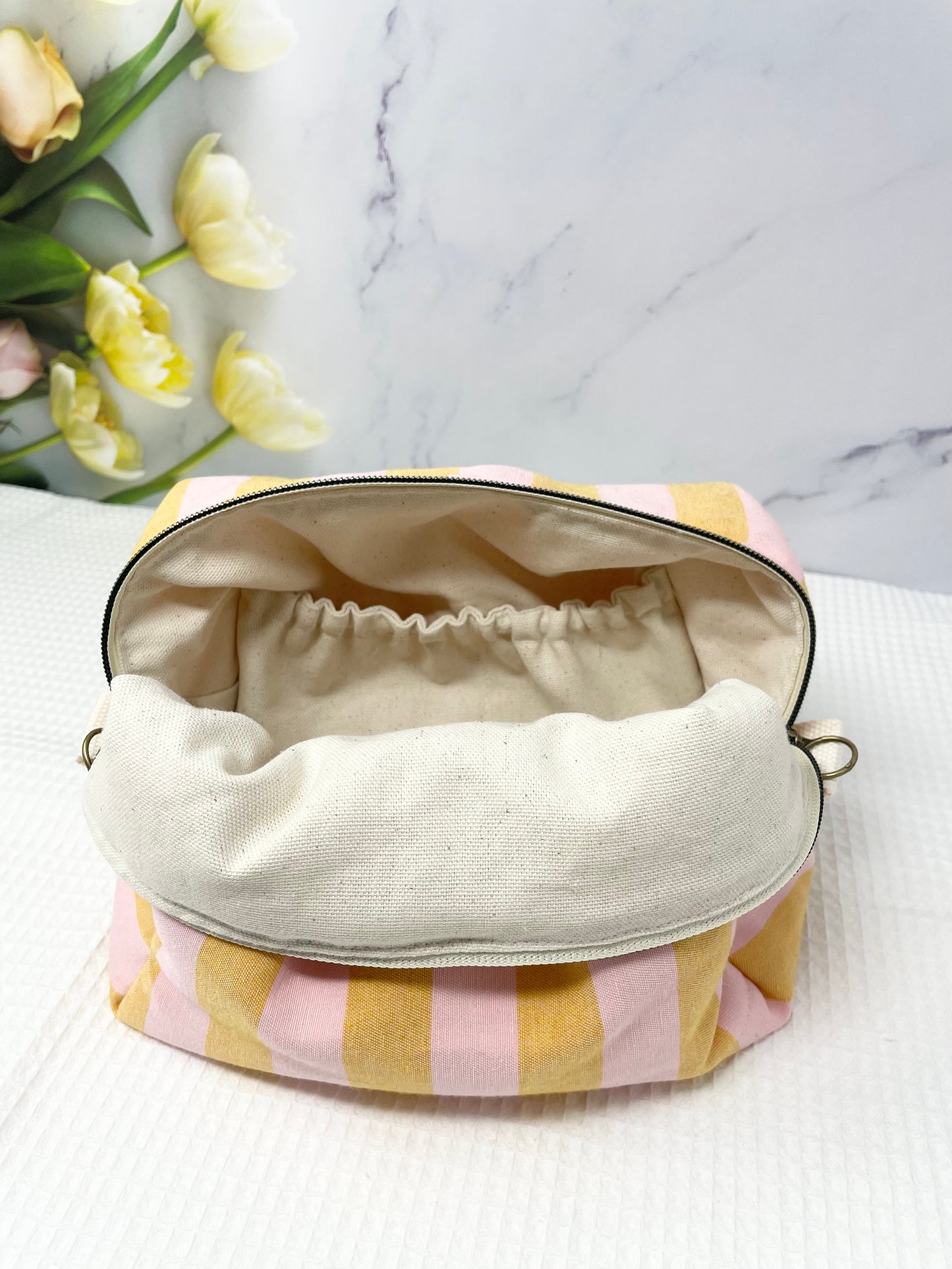 Trousse de toilette avec poche intérieure élastique - grande capacité