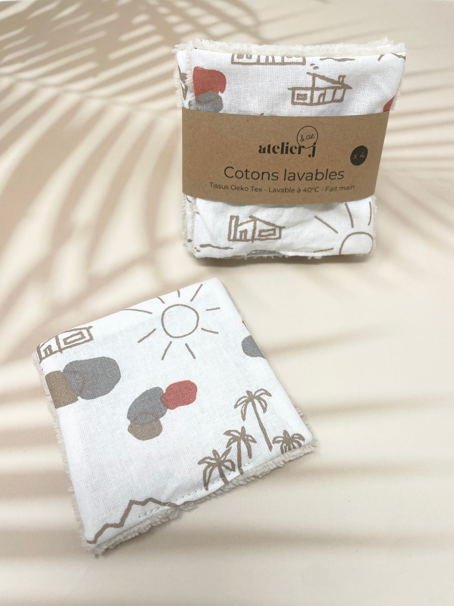 Cotons lavables - Lingettes démaquillantes Zéro déchet lot de 4