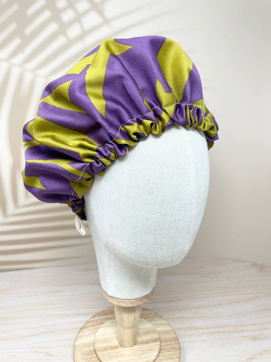 Bonnet de soin cheveux en satin