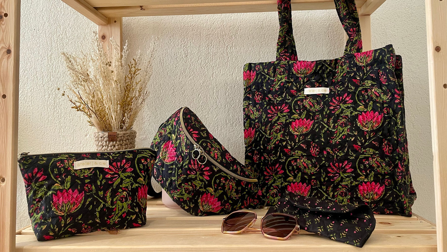 Cabas matelassé - Collection motifs indiens