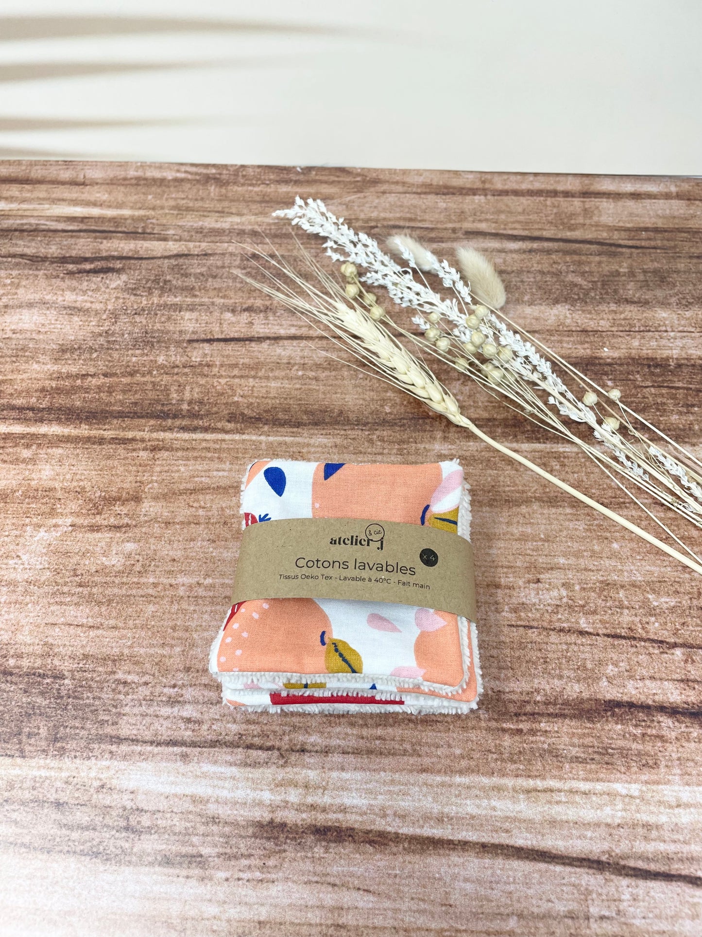 Petits cotons lavables - lingettes démaquillantes zéro déchet en lot de 4