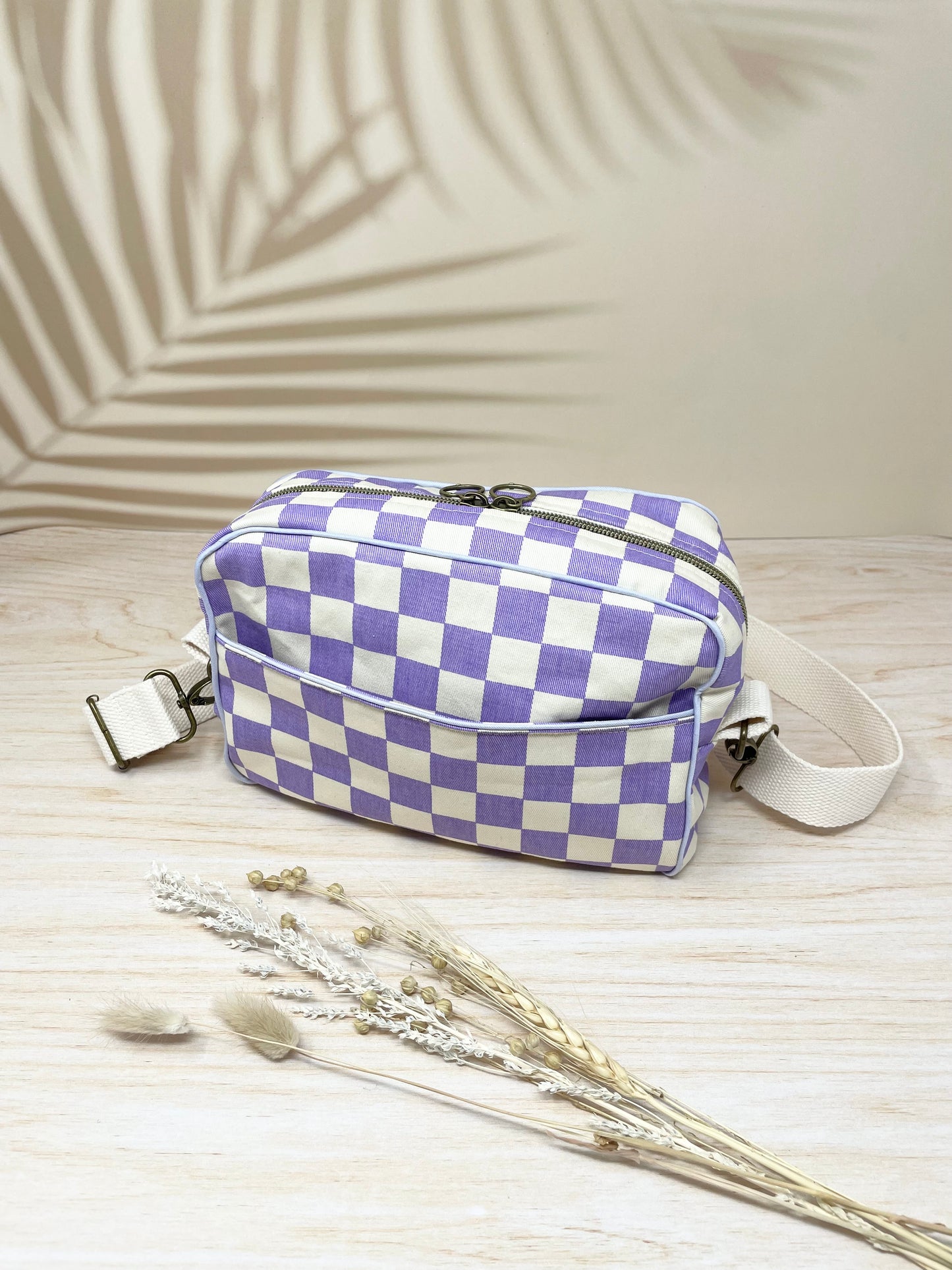 Sac bandoulière à damier