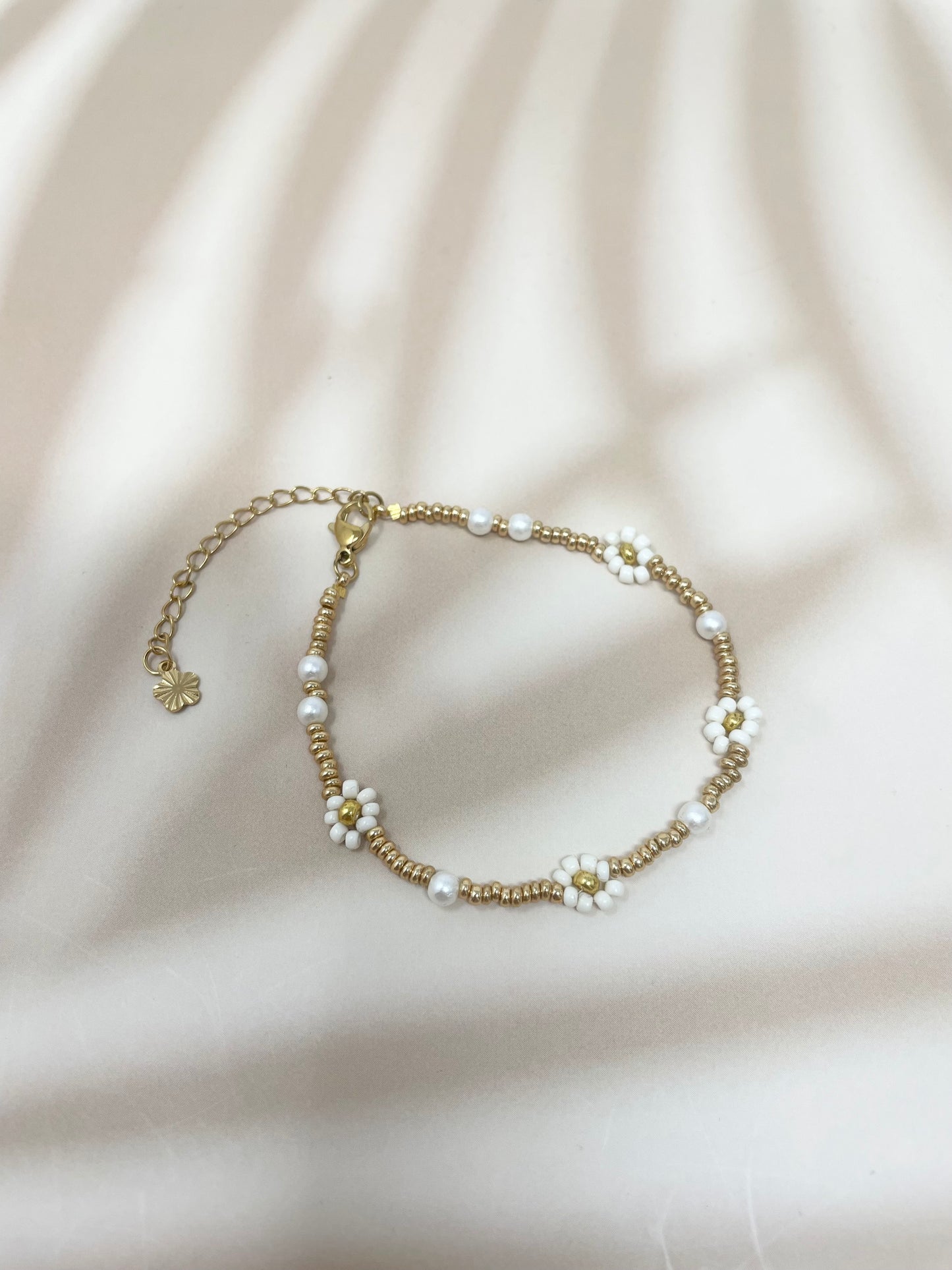 Bracelets fleurs en perles