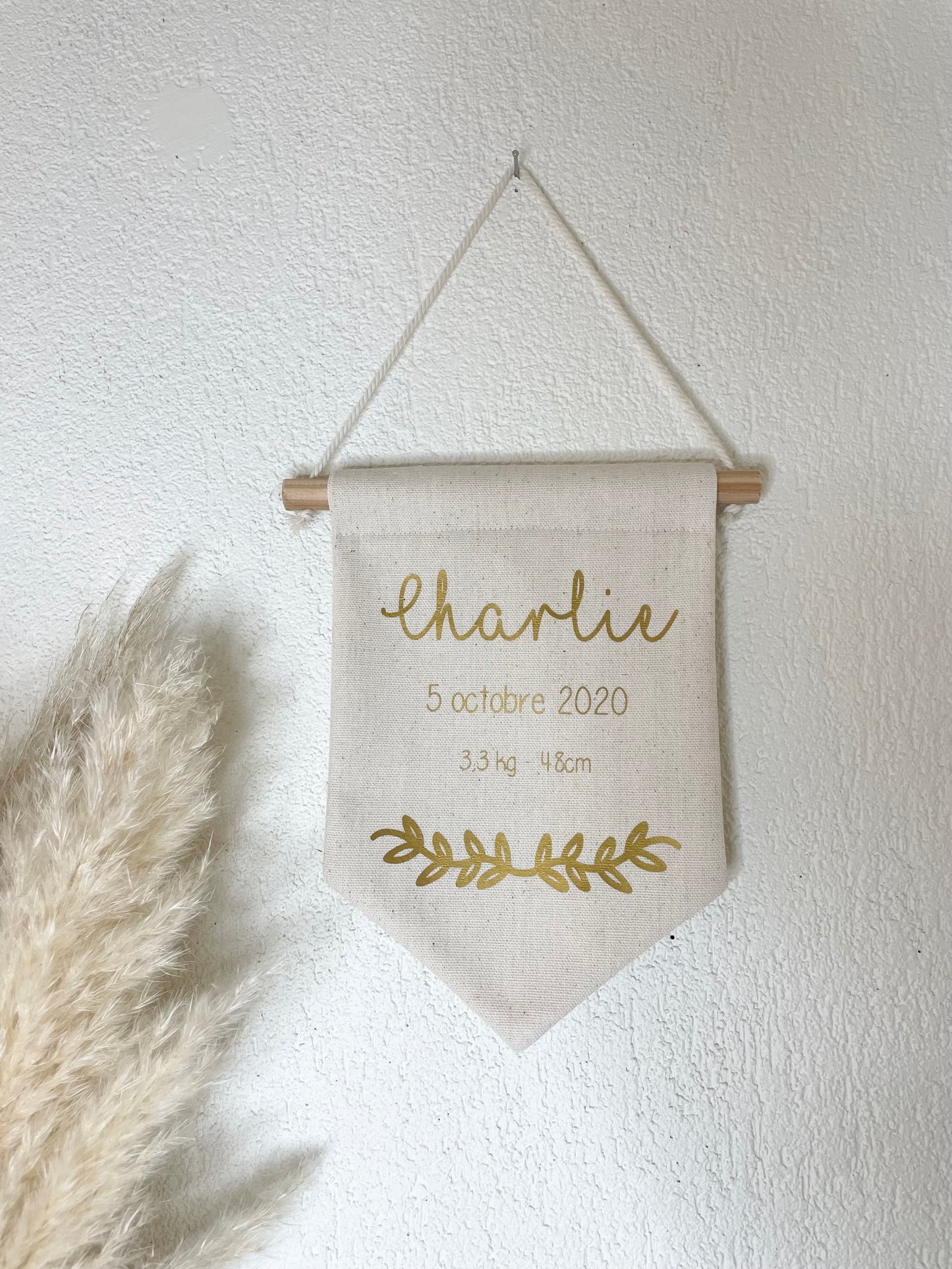 Bannière de naissance personnalisée