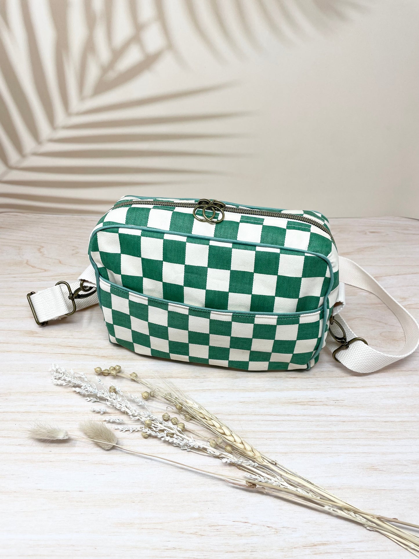 Sac bandoulière à damier