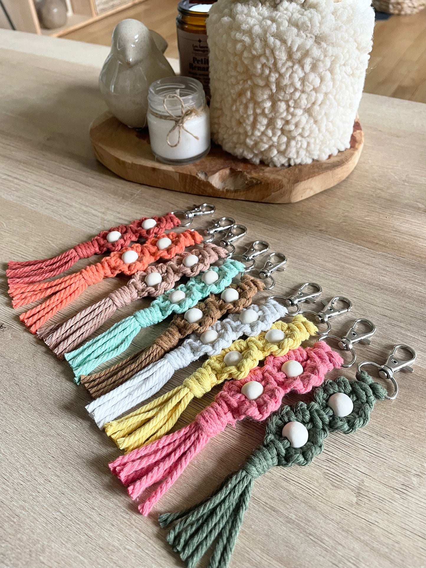 Porte clés en macramé