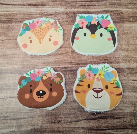 Lingettes lavable ANIMAUX / Zéro déchet enfant