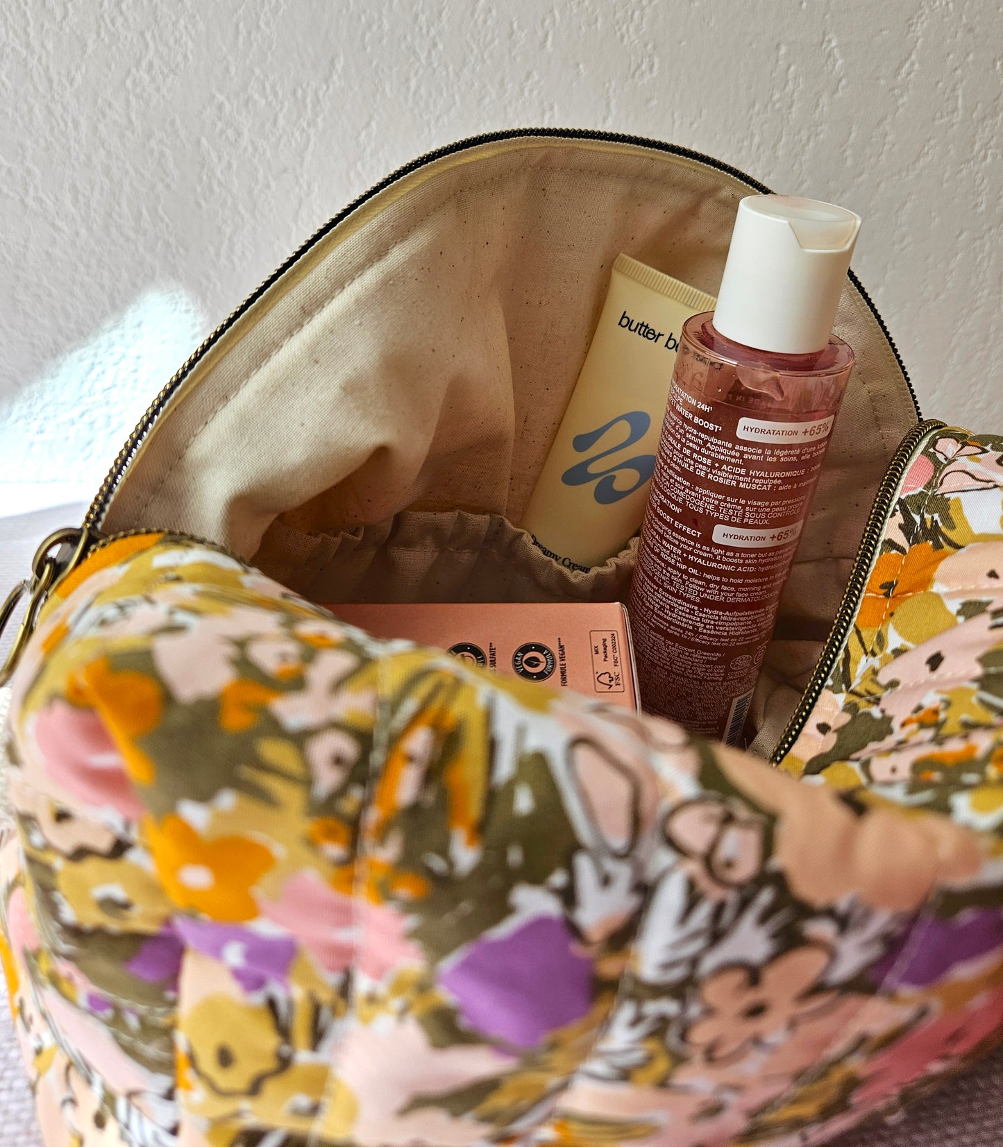Trousse de toilette avec poche intérieure - grande capacité