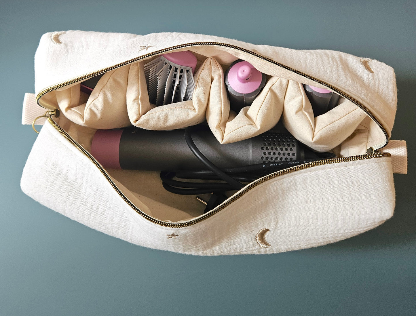 Trousse de rangement sèche-cheveux & accessoires – matelassée – compatible Dyson Airwrap