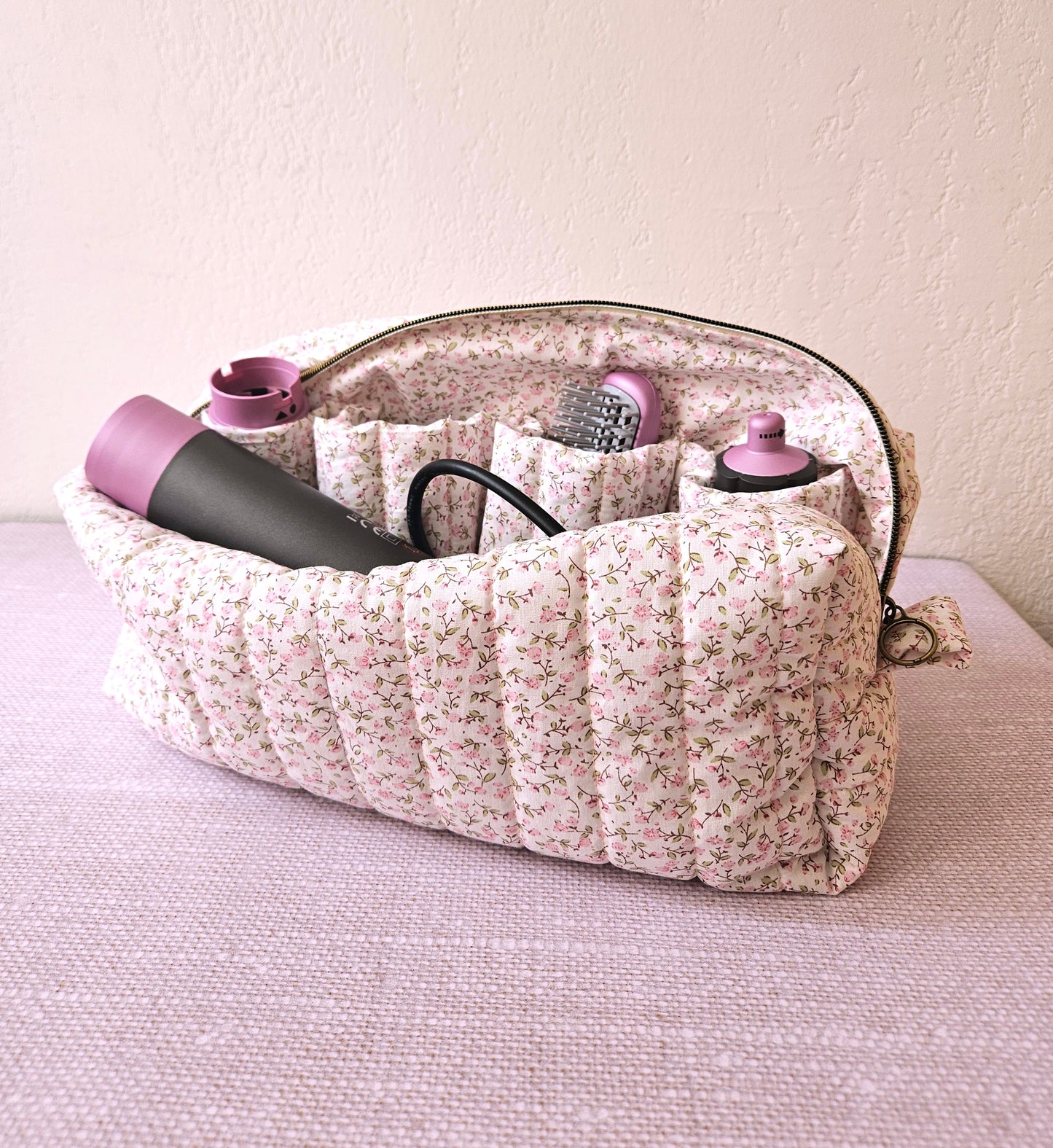 Trousse de rangement sèche-cheveux & accessoires – matelassée – compatible Dyson Airwrap