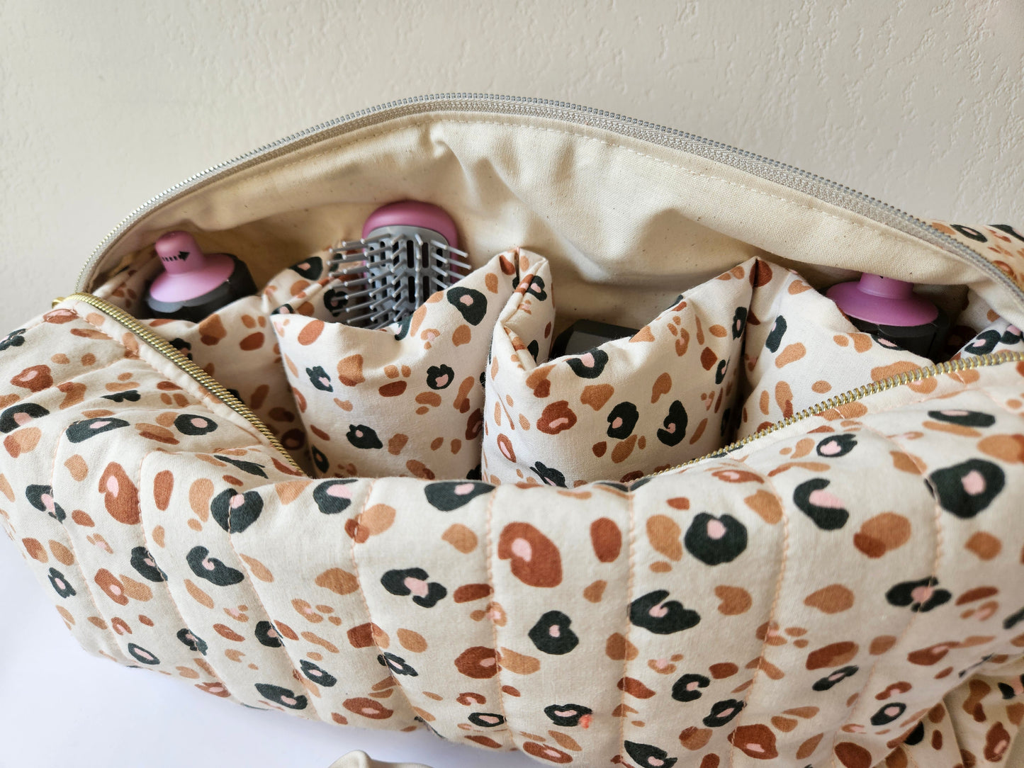 Trousse de rangement sèche-cheveux & accessoires – matelassée – compatible Dyson Airwrap