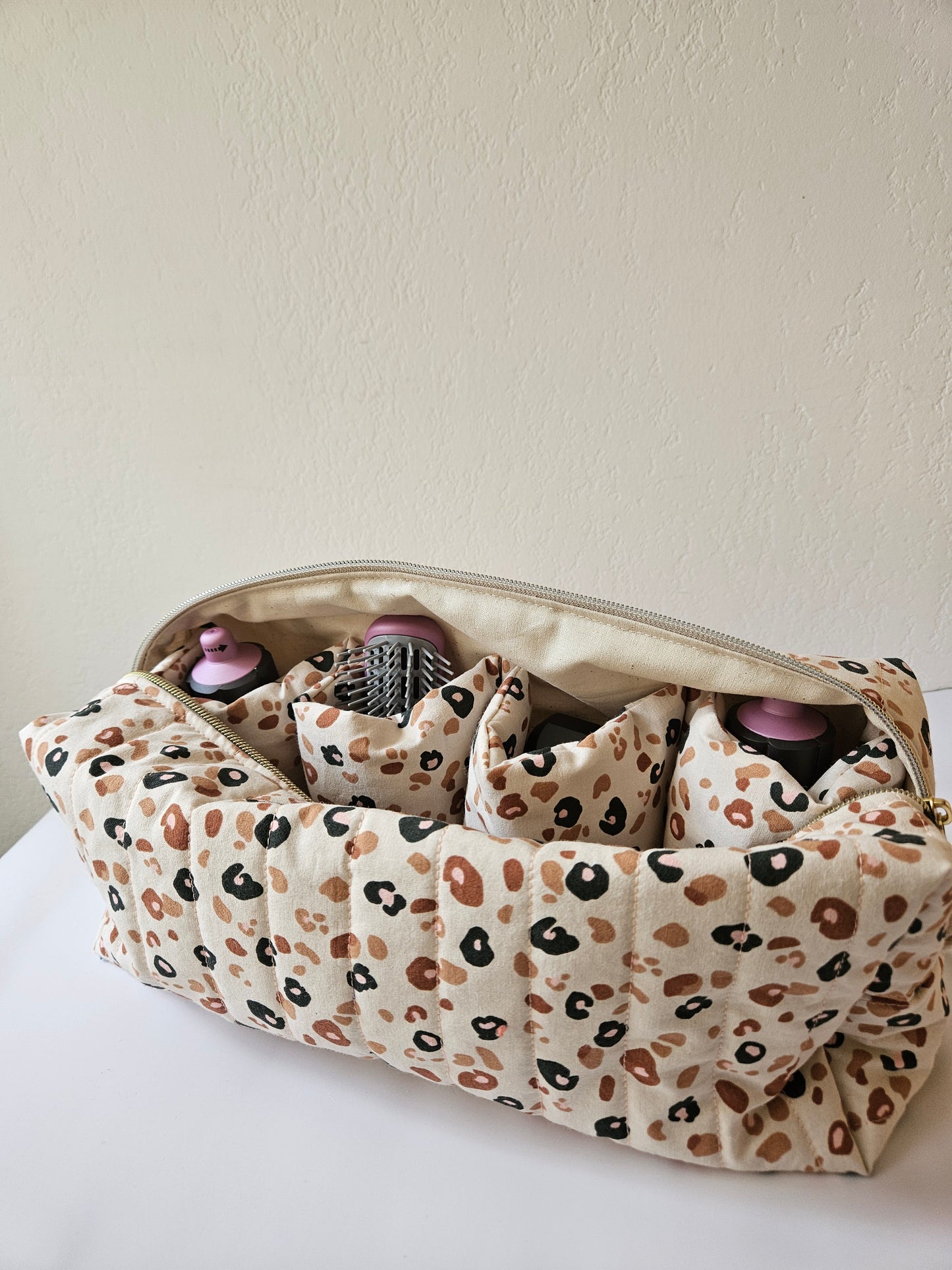 Trousse de rangement sèche-cheveux & accessoires – matelassée – compatible Dyson Airwrap