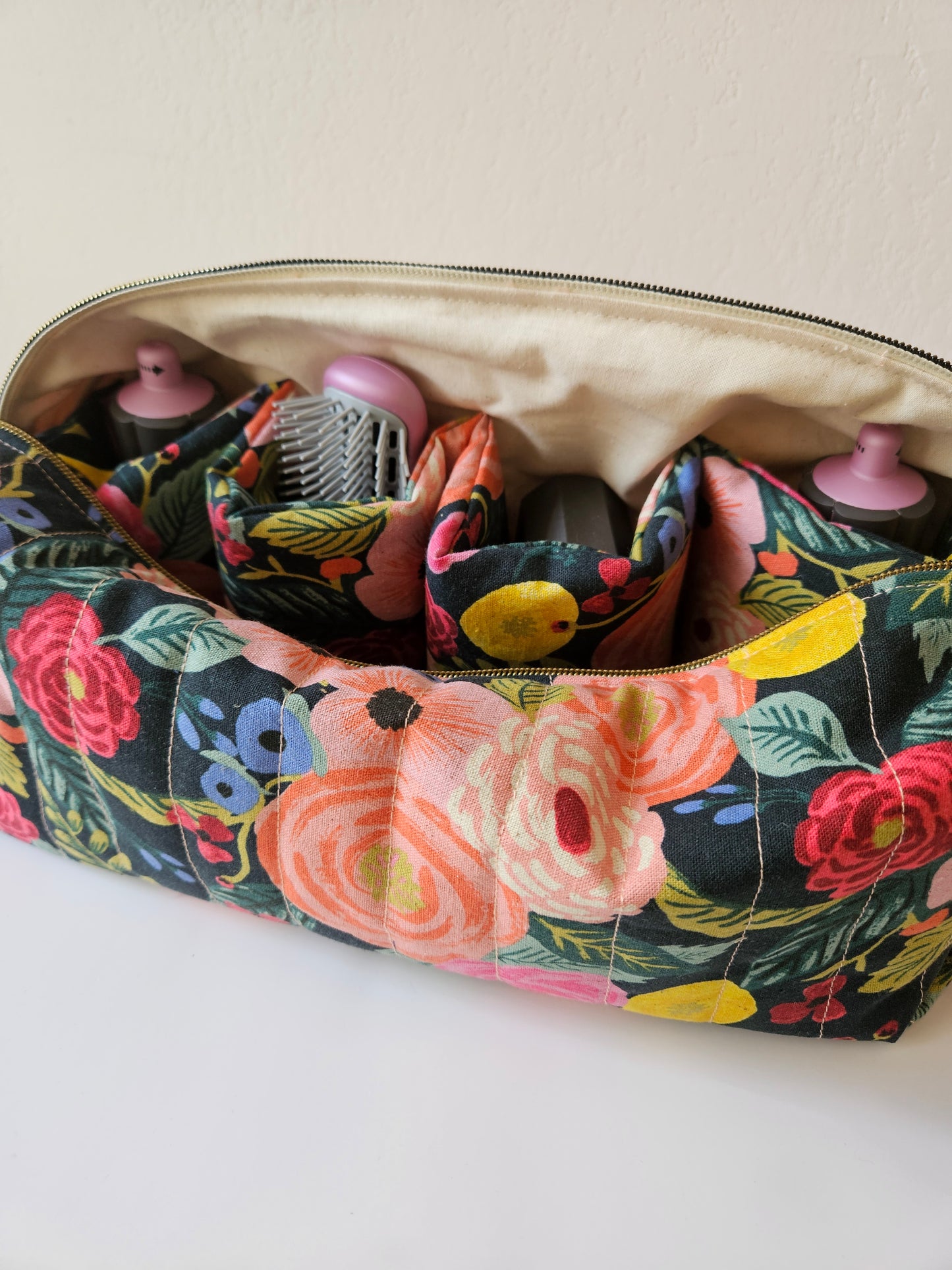 Trousse de rangement sèche-cheveux & accessoires – matelassée – compatible Dyson Airwrap