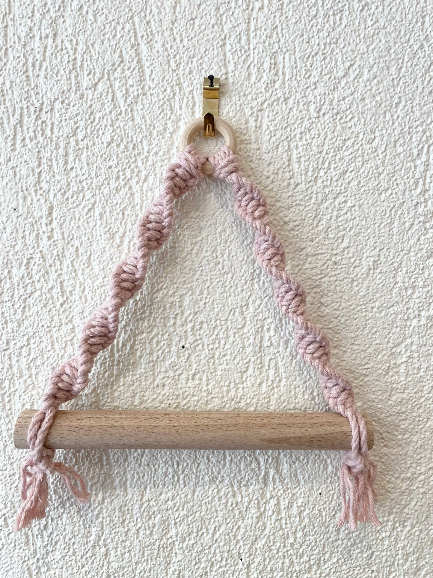 Support pour papier toilette en macramé