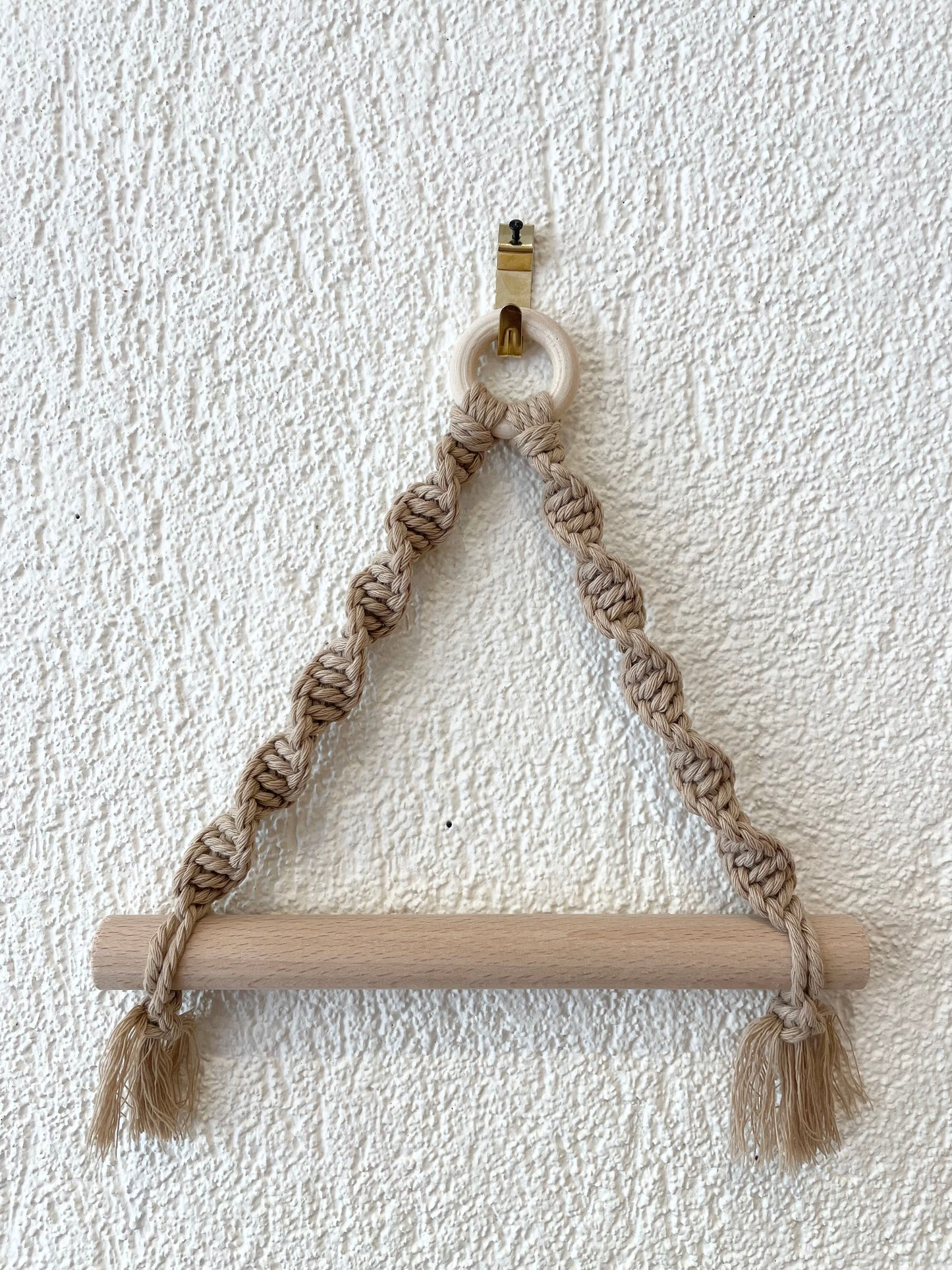 Support pour papier toilette en macramé