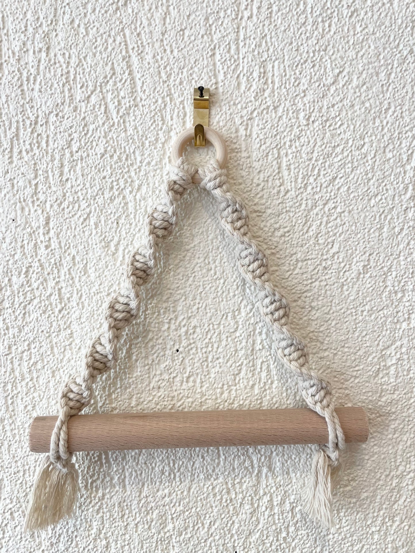 Support pour papier toilette en macramé