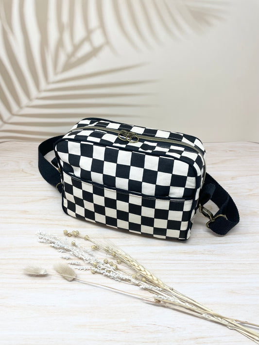 Sac bandoulière à damier