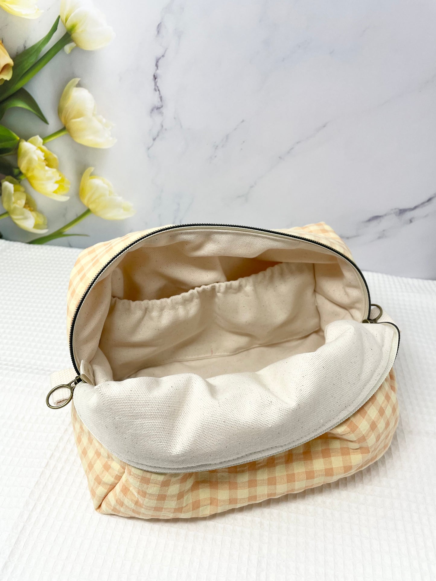 Trousse de toilette avec poche intérieure élastique - grande capacité