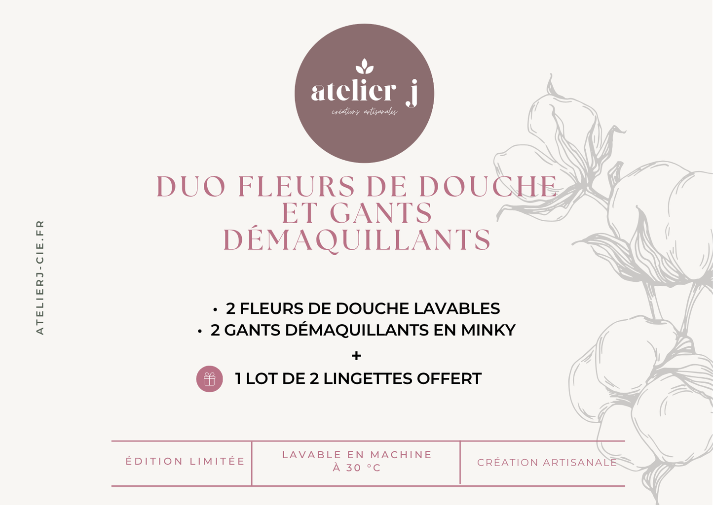 Pack Duo Fleur de douche et Gant / 🎁1 lot de 2 lingettes OFFERT